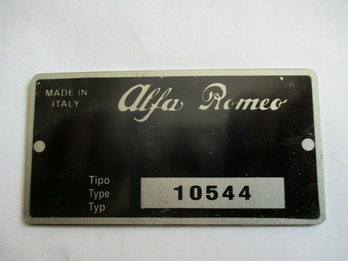 Typenschild alfa romeo - typenschild, schild